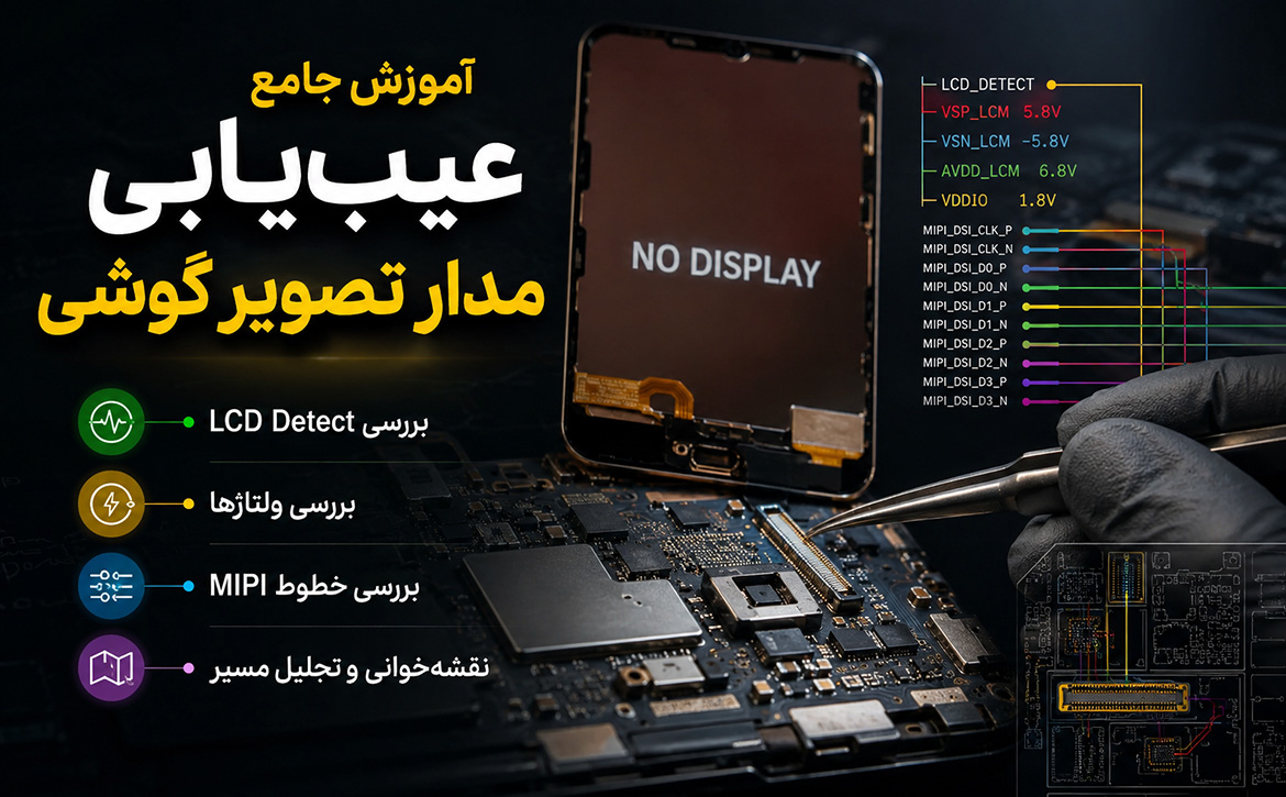 آموزش عیب‌یابی مدار تصویر تلفن همراه